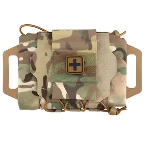 Pochette tactique IFAK deux pièces système Molle pochette de premiers soins médicaux Sport de plein air randonnée sac de chasse