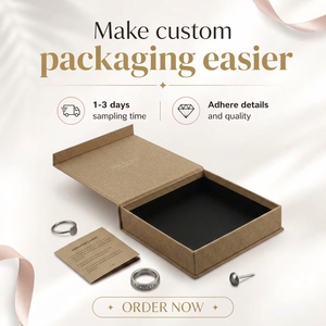 Boîte cadeau magnétique haut de gamme avec logo personnalisé, en carton rigide recyclable, avec logo en estampage à chaud - Product Image 2