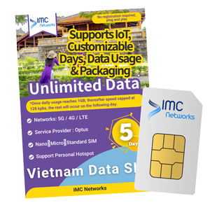 Carte SIM physique eSIM de données mobiles locales personnalisées du Vietnam, avec accès illimité aux données pour les jours suivants, pour IoT M2M - Product Image 1