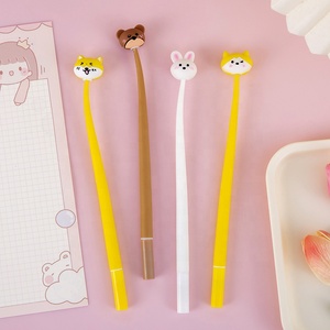 Pena Gel silikon bengkok hewan kucing Kawaii kartun lucu anak-anak sekolah kreatif - Product Image 6