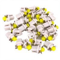 Ampoule LED COB T5 B8.5D Ronde 3D Lumineuse 1 LED 1SMD pour Feux de Brouillard/Conduite, Tableau de Bord de Voiture, Lumière d'Ambiance, Blanc Naturel DC 12V