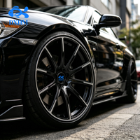 عجلات ألومنيوم مطروقة سوداء متعددة الأذرع 6061 T6 مقاس 5x114.3 5x120 5x112 17 18 19 20 بوصة عجلات مقعرة رخيصة لسيارات مرسيدس وسوبارو