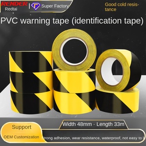 Bán buôn đen vàng PVC cảnh báo Băng 48 Mét duy nhất không thấm nước hội thảo sàn Logo 33 Mét được sản xuất hàng đầu các nhà sản xuất - Product Image 5