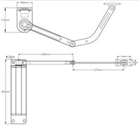 Ouvre-porte battant robuste certifié CE 230 V, 120 degrés, pour usage commercial