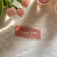 Cartes de table personnalisées en acrylique pour mariage, cartes rectangulaires avec nom, cartes de placement pour banquet, fête, décoration d'événements