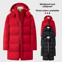 Manteau d'hiver thermique haut de gamme pour homme, style décontracté vintage, avec fermeture éclair et capuche, uniformes de travail de groupe, impression de logo