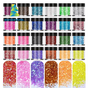 Vente en gros <span class=keywords><strong>de</strong></span> flocons arc-en-ciel scintillants blancs irisés opale transparente grosses paillettes pour gobelet résine Slime cométique - Product Image 3