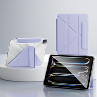 Étui pour tablette transparent en cuir Pu avec porte-crayon pour étui Ipad 10.2/11/12.9/10.9
