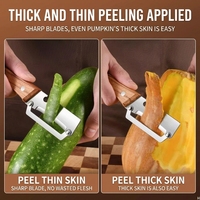 Éplucheur Premium en Acier Inoxydable Tranchant, Outil de Cuisine Manuel Multifonctionnel pour Éplucher Pommes de Terre, Fruits, Melons et Légumes