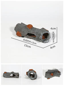 인공 수지 공예 침몰 나무 껍질 새우 탈출 집 어항 풍경 장식 - Product Image 5