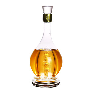 Handmade 750ml Borosilicate cổ Máy bay hình thủy tinh Decanter rượu nút chai kín cho Brandy và Tequila - Product Image 3