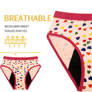 Culottes menstruelles en coton ultra-fin 4 couches anti-fuites <span class=keywords><strong>pour</strong></span> adolescentes et étudiantes, flux abondant, vente en gros - Product Image 2