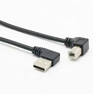 Rechts & Links Hoek USB 2.0 A Male naar USB B Male Type B BM Haakse Printer scanner 90 graden kabel 25 cm BM Kabel Hoek