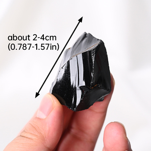 Vente en gros de pierres brutes d'obsidienne noire, pierres semi-précieuses pour la décoration - Product Image 5