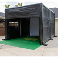 2025 Style classique famille jeu Golf Sports gonflable Portable Golf simulateur tente maison Golf simulateur tente