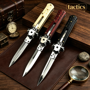 Coltello da Caccia Pieghevole di Alta Qualità con Manico in Resina AKC e Lama in Acciaio 5cr13, Affilato Coltello Tascabile EDC per Campeggio e Sopravvivenza - Product Image 1