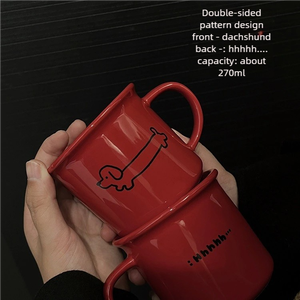 <span class=keywords><strong>Taza</strong></span> de cerámica con diseño de cachorro 2025 rojo clásico, <span class=keywords><strong>taza</strong></span> bonita y divertida para regalos de fiesta de Año Nuevo o Navidad - Product Image 5