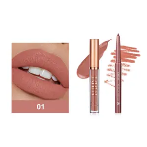 2 sets do not stain matte cups lip liner lip gloss kit Custom lip liner lipstick