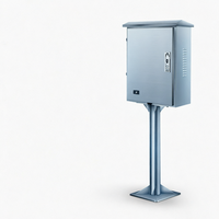 Boîtier de distribution pour chargeur de véhicule électrique en acier inoxydable 304 avec indice de protection IP65 et couvercle anti-pluie pour station de recharge/poteau