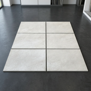 Baldosas de Porcelana Resistentes Color Beige Piedra Martillada de 60x60cm para Estacionamientos, Exteriores y Pisos de Uso Comercial - Product Image 4