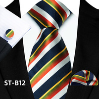 Auf Lager: Neues Good Arrow Paisley Stoff-Krawattenset mit Bandana und Manschettenknöpfen – Bankett-Streifenhemd, grünes Krawattenset, Geschenkidee