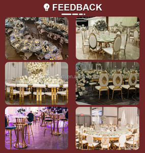 Assiette de Présentation Ronde Dorée Brillante en Métal, Vente en Gros Usine, pour Décoration de Table de Mariage - Product Image 5
