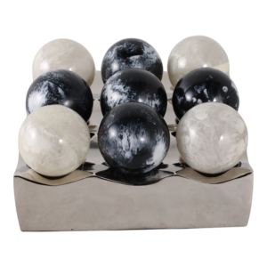 Set da gioco decorativo da tavolo in metallo e marmo, 3 pollici, decorazione moderna per casa, ufficio, camera da letto, soggiorno. - Product Image 3