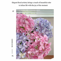Bunga Hydrangea Buatan Sutra 3D Cetak Gaya Influencer QiYing Victory untuk Dekorasi Rumah, Ruang Tamu, dan Pernikahan Model QYJ001 China