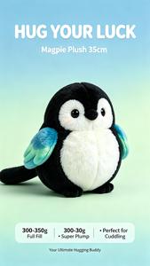 Peluche Magpie Personnalisée, Jouet en Peluche Animal du Zoo, Poupée Magpie, Cadeau Souvenir, Vente en Gros - Product Image 6