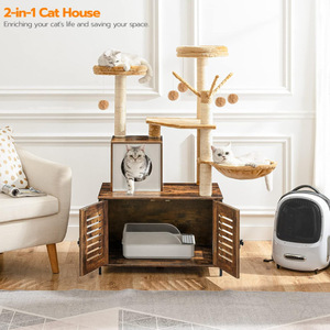 Groothandel Milieuvriendelijke Sisal Moderne Custom Kat Boom Kattenbak Krabplank Kat Bed Huisdier Nest Kast Hangmat Pet Kerst - Product Image 2