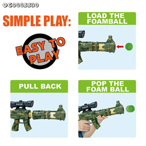 Palle di schiuma ad aria pistola giocattolo elettronica di punteggio obiettivi di tiro giochi da tavolo per giochi di società per bambini 2 giocatori tiro pratico - Product Image 4