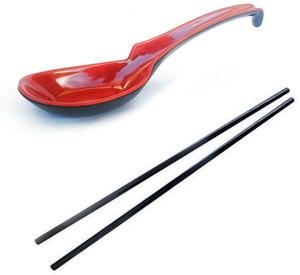 Venta caliente restaurante vajilla <span class=keywords><strong>dos</strong></span> tonos color gancho diseño sopa servir cuchara de melamina - Product Image 5