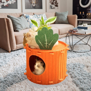 Cà Rốt Hình Thân Thiện Với Môi Mèo Nhà Tất Cả Các Mùa Vui Vẻ Mèo Hideout Bán Kèm Bán Buôn Giá Rẻ Cảm Thấy Vải Dễ Thương Mèo Nhà - Product Image 4