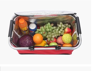 Cesta de acampada con asa plegable, cesta de compras plegable, ecológica, para verduras, venta al por mayor - Product Image 6