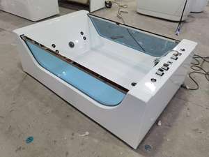 อ่างจากุซซี่หรูหรา HG สำหรับ 2 คน อ่างน้ำวนแบบตั้งพื้น อ่างอาบน้ำนวดในร่ม อ่างน้ำร้อนสำหรับโรงแรม อ่างสปาขนาดใหญ่ - Product Image 3