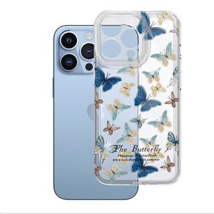 Custodia per iPhone 17 Pro con Farfalla Sfumata Francese, <span class=keywords><strong>Cover</strong></span> <span class=keywords><strong>Trasparente</strong></span> a Tema Spaziale, Resistente agli Urti per <span class=keywords><strong>Apple</strong></span> 16 - Product Image 6