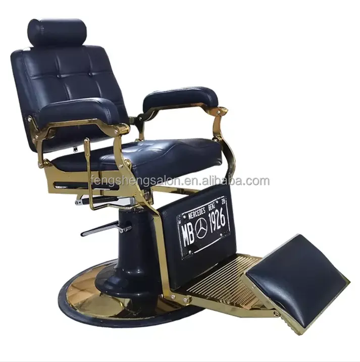 Design classico retrò sedia da barbiere caldo salone di vendita in pelle nera elegante sedia da barbiere Takara Belmont sedia da barbiere