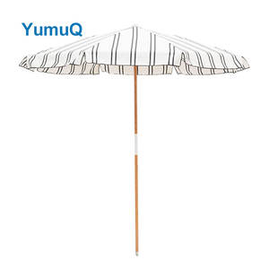 YumuQ pliable extérieur en fibre de verre jardin étanche rotatif frangé plage pêche parasol parapluie - Product Image 2