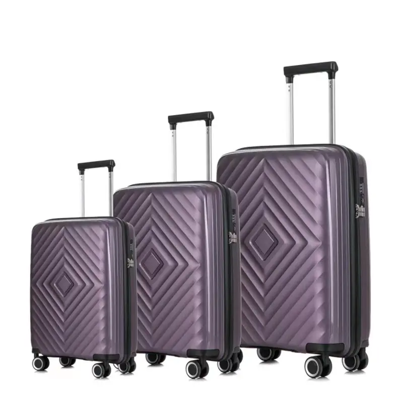 उच्च गुणवत्ता अनुकूलित 100% पीपी हार्ड खोल ट्राली सामान बैग यात्रा बैग सामान के लिए थोक सूटकेस सेट