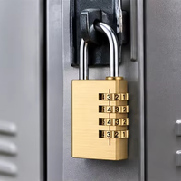 Cadenas à combinaison en laiton de qualité supérieure 38 mm, 4 chiffres, réinitialisable, verrou de sécurité