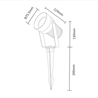Zomi extérieur paysage éclairage pelouse voie arbre lampe IP65 étanche LED jardin Spot Spike lumière
