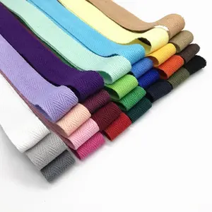 도매 낮은 Moq 인쇄 폴리 에스테르 짠 웨빙 사용자 정의 끈 나일론 탄성 웨빙 가방 스트랩 용 - Product Image 1