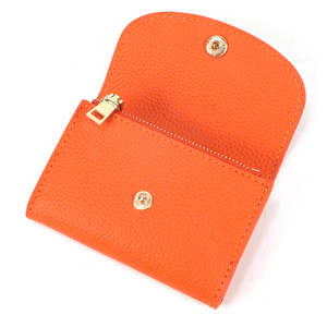 Fashion Minimalist Women's Snap <b>Card</b> <b>Holder</b> Genuine Leather Coin Purse Mini <b>Wallet</b> - Product Image 4
