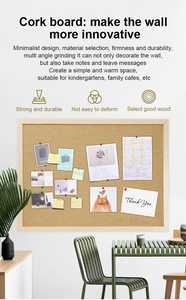 Lớn gỗ-khung bảng thông báo với Linen sợi dây nút chai tấm bề mặt treo hình ảnh đóng khung Pin <span class=keywords><strong>Board</strong></span> tường trang trí nội thất - Product Image 2