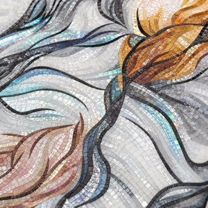 Bellissimo Mosaico Artistico di Lusso <span class=keywords><strong>in</strong></span> Vetro, Piastrelle Resistenti all'Usura Spesse 4mm per Rivestimenti Murali del Bagno - Product Image 5
