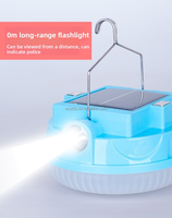 Lampe Solaire LED Multifonctionnelle Portable IP65 Étanche 200W 300W 400W, Rechargeable par USB, à Intensité Variable, pour Camping et Pannes de Courant