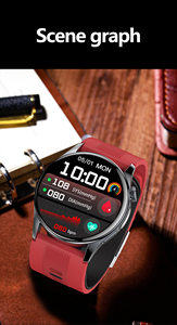<span class=keywords><strong>Montre</strong></span> connectée pour homme la plus récente avec <span class=keywords><strong>ECG</strong></span>/PPG, bracelet en cuir, étanche IP67, charge magnétique, écran AMOLED - Product Image 3