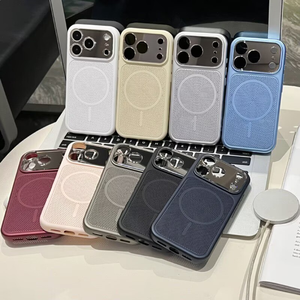 เคสแม่เหล็กแบบระบายความร้อนลายตารางสีเมทัลลิกสำหรับ iPhone 18Pro Max 17 Pro 16 15 14  บางเฉียบ แข็งแรง ผิวด้าน - Product Image 1