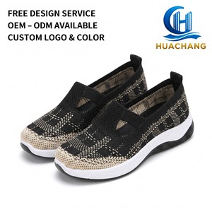 Chaussures décontractées pour femmes <span class=keywords><strong>HC</strong></span>, style « Mom Shoes », avec chaussettes intégrées, doublure en maille, semelle souple en PVC/caoutchouc, livraison directe transfrontalière - Product Image 1