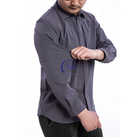 Léger séchage rapide respirant résistant à l'eau boutonné à manches longues chemise extensible tactique pour la chasse randonnée pêche